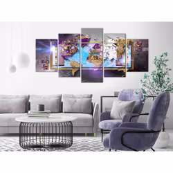 Tableau Abstract Map (5 Parts) Wide - PD9445-200-100