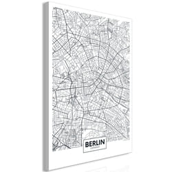 Tableau Cartes du monde Map of Berlin (1 Part) Vertical - PD11799-80-120