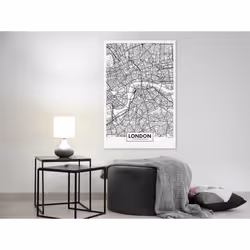 Tableau Cartes du monde Map of London (1 Part) Vertical - PD11803-80-120