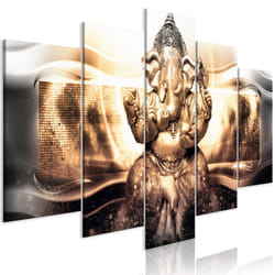 Tableau Zen Buddha Style (5 Parts) Golden Wide - PD12674-200-100