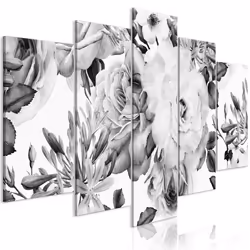 Planete Discount PD11411-200-100, Fleurs variées, Noir, Blanc, Panneaux MDF, 2000 mm, 20 mm, 1000 mm