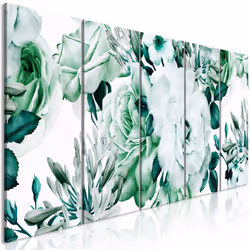 Planete Discount PD11417-225-90, Fleurs variées, Vert, Blanc, Panneaux MDF, 2250 mm, 20 mm, 900 mm