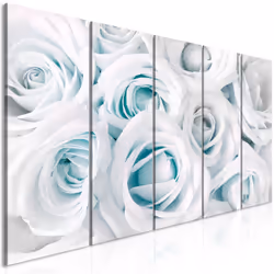 Planete Discount PD11418-225-90, Roses, Turquoise, Blanc, Panneaux MDF, 2250 mm, 20 mm, 900 mm