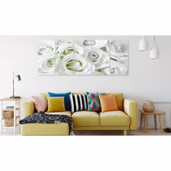 Tableau Fleurs Satin Rose (5 Parts) Narrow Green - PD11420-225-90