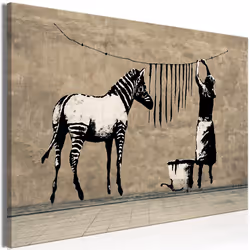 Planete Discount PD8553-120-80, Banksy, Noir, Marron, Gris, Panneaux MDF, 1200 mm, 20 mm, 800 mm