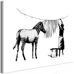 Tableau Banksy Washing Zebra 1 Pièce Wide - PD8555-120-80