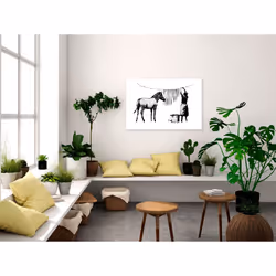 Tableau Banksy Washing Zebra 1 Pièce Wide - PD8555-120-80