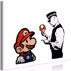 Planete Discount PD8556-120-80, Banksy, Noir, Bleu, Rouge, Blanc, Panneaux MDF, 1200 mm, 20 mm, 800 mm