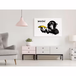 Tableau Banksy Monkey with Banana 1 Pièce Wide - PD8557-120-80
