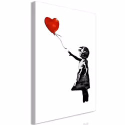 Planete Discount PD8564-80-120, Banksy, Noir, Rouge, Blanc, Panneaux MDF, 800 mm, 20 mm, 1200 mm