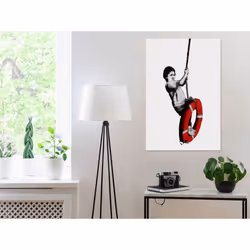 Tableau Banksy Boy on Rope 1 Pièce Vertical - PD8565-80-120