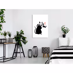 Tableau Rat Photographer 1 Pièce Vertical - PD8579-80-120