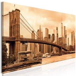 Tableau Villes Road to Manhattan (1 Part) Narrow Sepia - PD12287-150-50