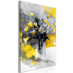 Tableau Fleurs Bouquet of Colours (1 Part) Vertical Yellow - PD11423-80-120