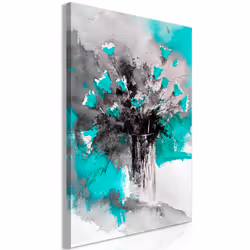 Planete Discount PD11425-40-60, Fleurs variées, Vert, Gris, Panneaux MDF, 400 mm, 20 mm, 600 mm