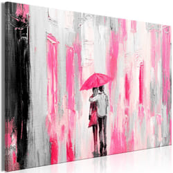 Tableau Personnages Umbrella in Love (1 Part) Wide Pink - PD11974-120-80