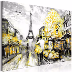 Planete Discount PD12289-120-80, Paris, Gris, Jaune, Panneaux MDF, 1200 mm, 20 mm, 800 mm