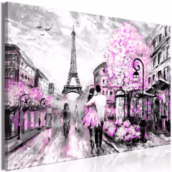 Planete Discount PD12291-120-80, Paris, Gris, Rose, Panneaux MDF, 1200 mm, 20 mm, 800 mm