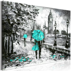 Tableau Villes Walk in London (1 Part) Wide Turquoise - PD12294-120-80
