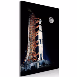 Planete Discount PD10311-80-120, Paysage nocturne, Noir, Bleu, Marron, Gris, Panneaux MDF, 800 mm, 20 mm, 1200 mm