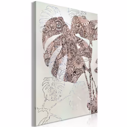 Planete Discount PD9467-80-120, Fleurs et plantes, Marron, Crème, Panneaux MDF, 800 mm, 20 mm, 1200 mm