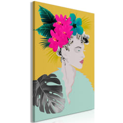 Tableau Personnages Flowers In The Hair (1 Part) Vertical - PD11976-80-120