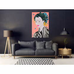 Tableau Personnages Asian Style (1 Part) Vertical - PD11977-80-120