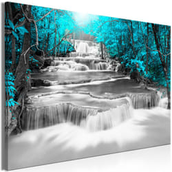 Tableau Cascade of Thoughts (1 Part) Wide Turquoise - PD10322-120-80
