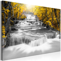Tableau Cascade of Thoughts (1 Part) Wide Yellow - PD10323-120-80