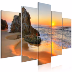 Planete Discount PD10327-200-100, Paysage marin, Bleu, Marron, Gris, Orange, Panneaux MDF, 2000 mm, 20 mm, 1000 mm
