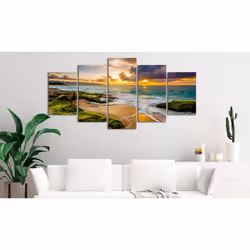 Tableau Turquoise Sea (5 Parts) Wide - PD10328-200-100