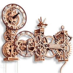 Maquette en bois : Horloge murale Steampunk