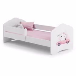 Fala - Lit enfant 140x70 avec balustrade - Chat