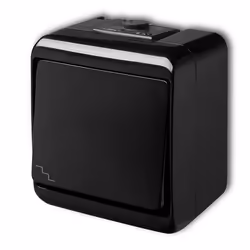 Interrupteur - Karlik - Junior - IP54 - Noir - 10A - Va et vient