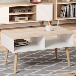 Table Basse Chêne Sonoma Blanc Sandi