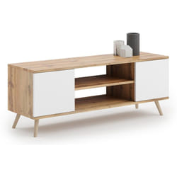 Focus - meuble rtv 135 cm chêne doré Craft - blanc