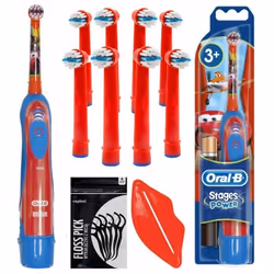 Brosse à dents électrique enfant - Oral-B - Stages Power Cars - 9 brossettes souples - dès 3 ans