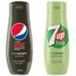 Sirop pour sodastream - Pepsi Max et 7UP Zero - 2x440ml - Sans sucre - Jusquà 18L de boisson