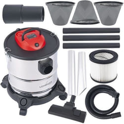 LEHMANN Haddo Aspirateur Industriel 2000W pour cheminée Double système de Filtration réservoir de 20 litres en Acier Inoxydable