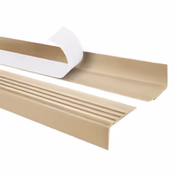 11m profilé descalier nez de marche adhésif antidérapant PVC beige RM 30 x 27 mm