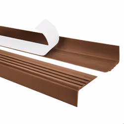 90cm profilé descalier nez de marche adhésif antidérapant PVC brun RM 30 x 27 mm