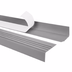 15m profilé descalier nez de marche adhésif antidérapant PVC gris RM 30 x 27 mm