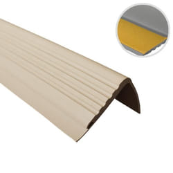 13m profilé descalier nez de marche adhésif antidérapant PVC beige PMW 48x 42 mm