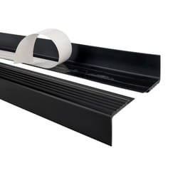 80cm profilé descalier nez de marche adhésif antidérapant PVC noir PMW 48x 42 mm