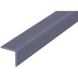 Cornière de protection dangle adhésive en PVC souple gris foncé 27 x 27 mm 200 cm
