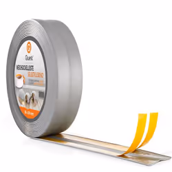 Plinthe PVC QUEST Moulure de finition Ruban détanchéité souple adhésive Couleur argent 10 m 30 x 30 mm