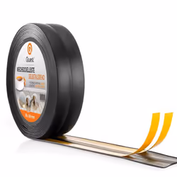 Plinthe PVC QUEST Moulure de finition Ruban détanchéité souple adhésive Noir 25 m 30 x 30 mm