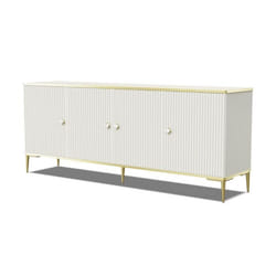 Commode PETRA 182 cm Buffer 4D cachemire avec pieds dorés