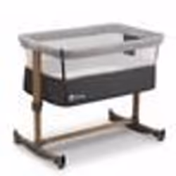 Berceau cododo 3en1 LIONELO Leonie - Matelas 4 cm - Housse 100% coton - Roulettes - Hauteur et inclinaison réglables - Gris