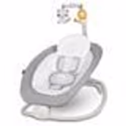 Balancelle Transat LIONELO Pascal - 12 mélodies - Vibrations - Pliage compact - Gris - Blanc